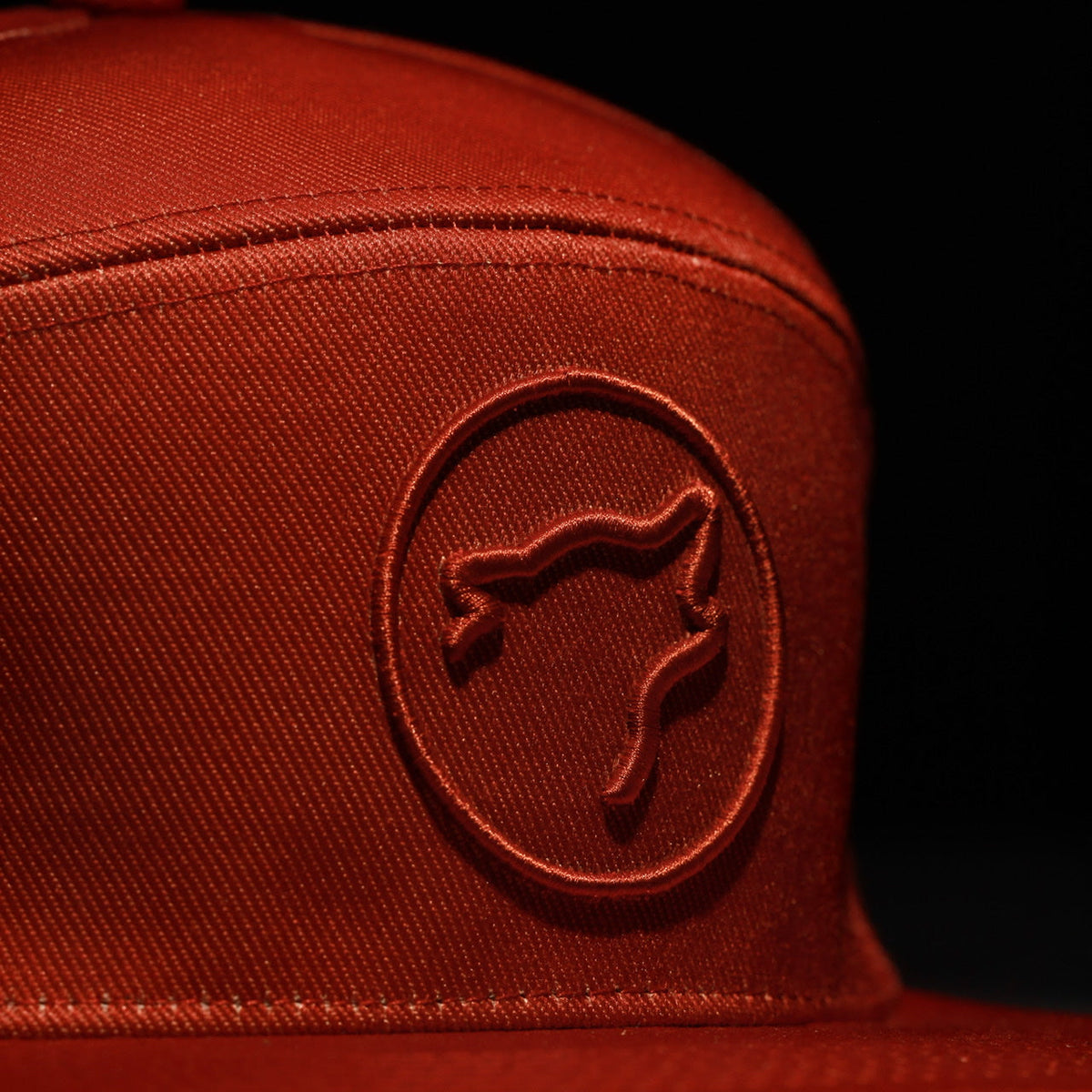 Flat Bill Snapback Hat Blood Orange - Image 3