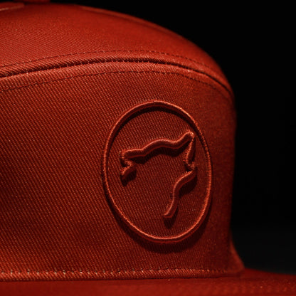 Flat Bill Snapback Hat Blood Orange - Image 3