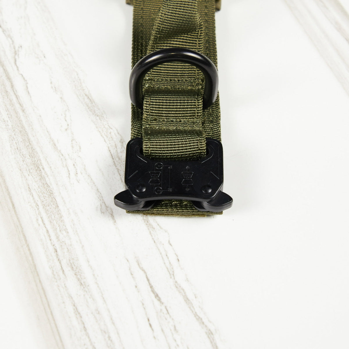 Tactical Nylon Dog Collar Green - Image 4