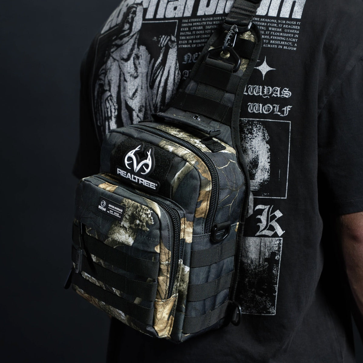 9L Tactical Sling Bag Realtree Edge Black - Image 5
