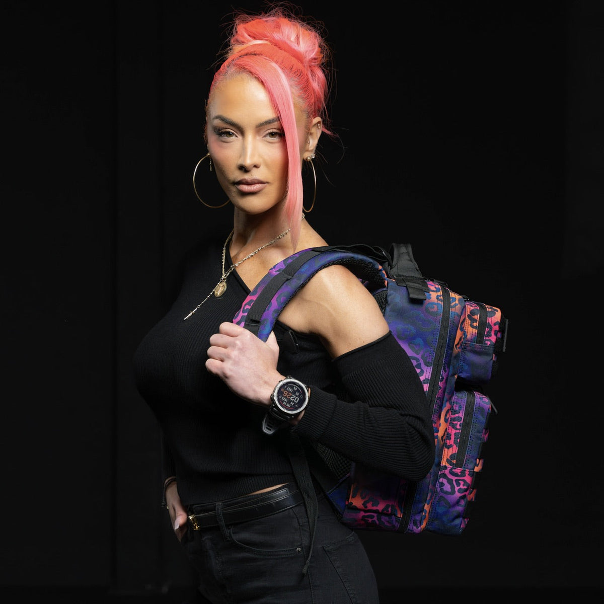 15L Backpack Neon Leopard - Image 4