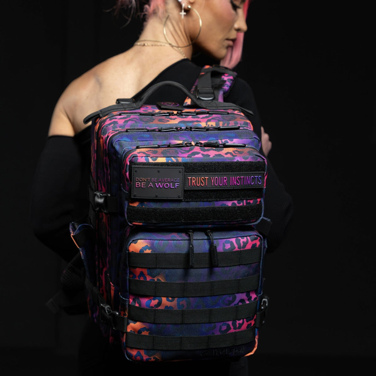 25L Backpack Neon Leopard - Image 5