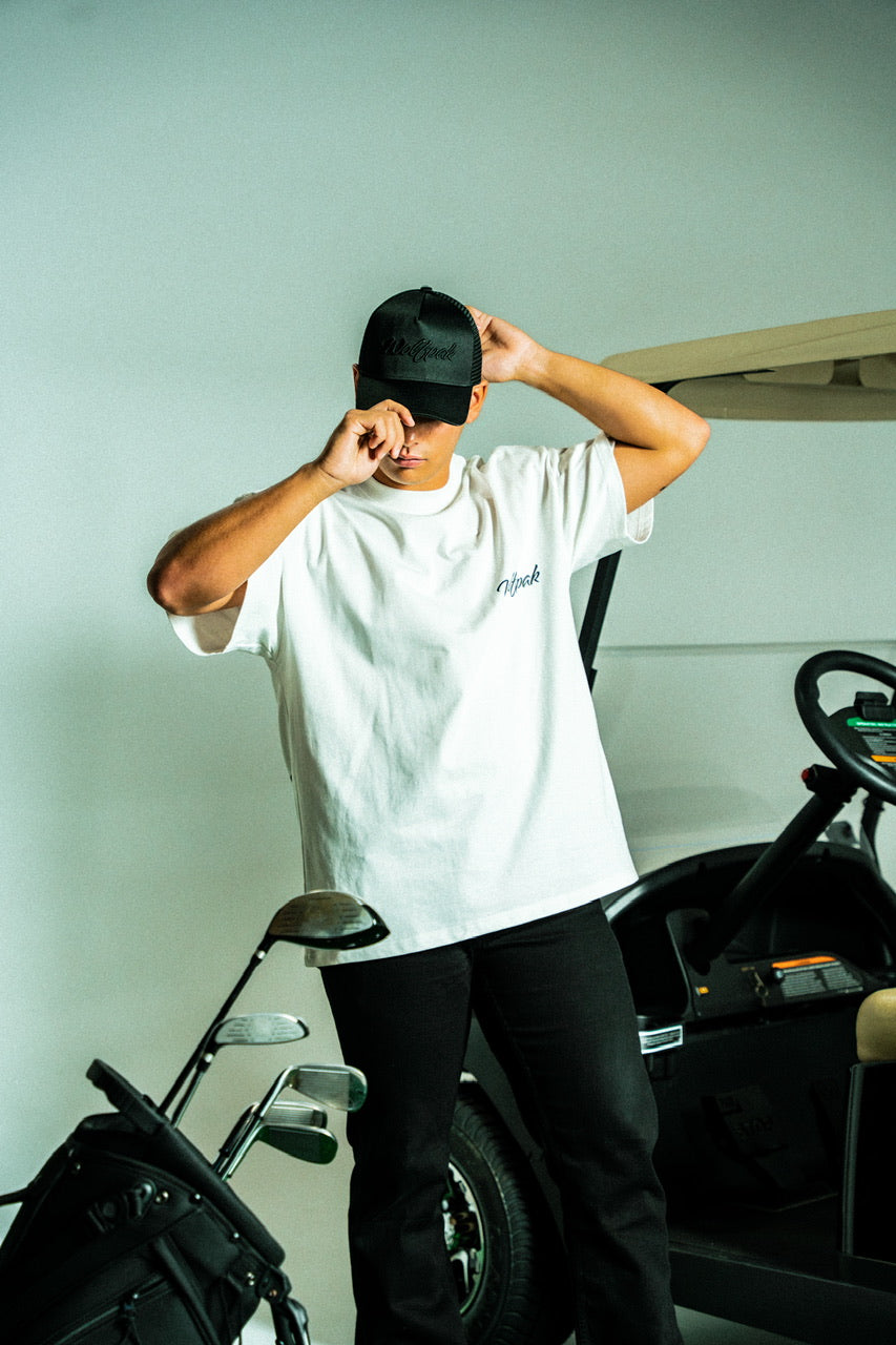 Trucker Hat Script Alpha Black - Image 4