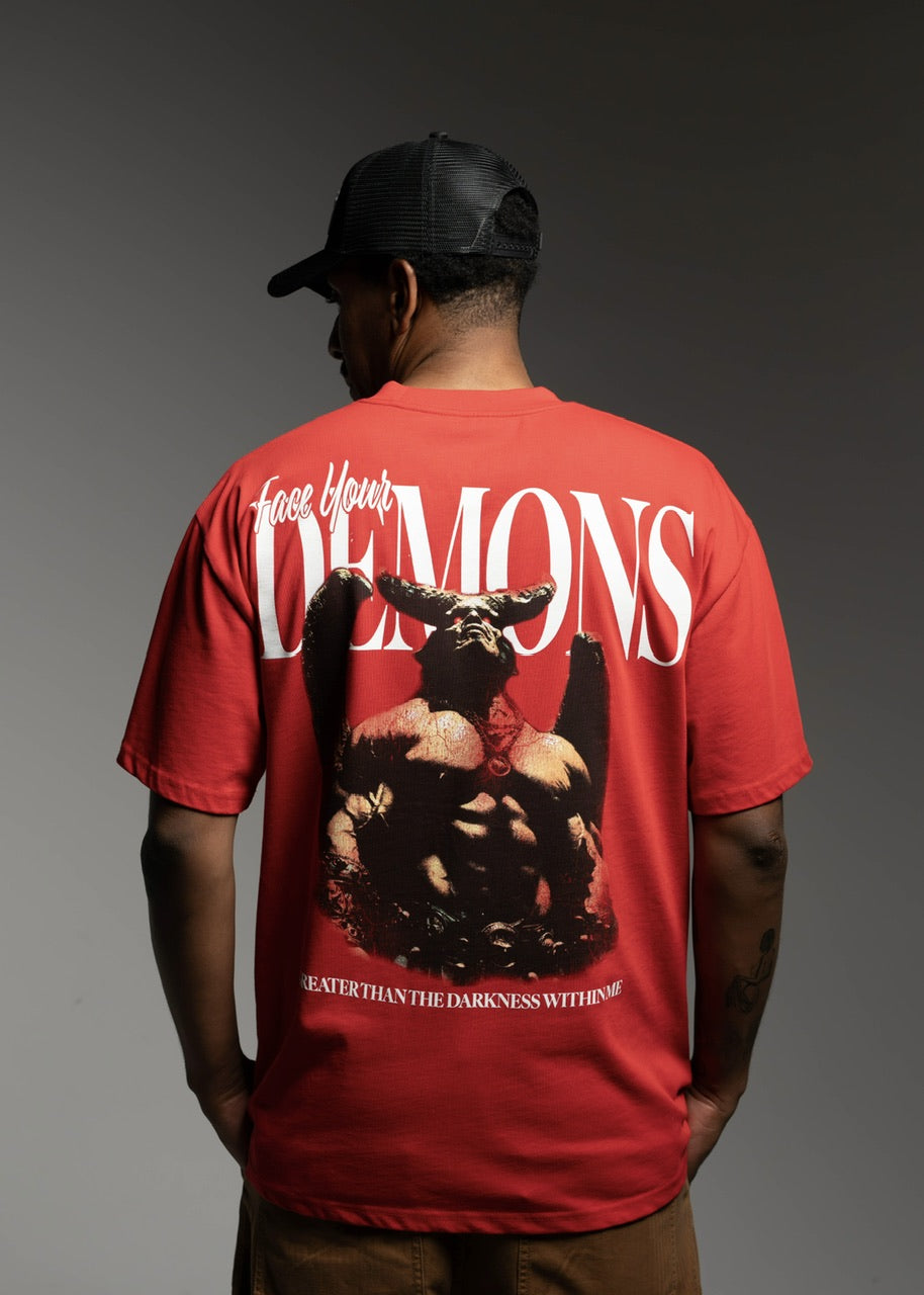 Greater Than Graphic T-Shirt Face Your Demons - Image 2