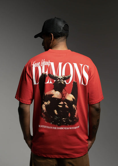 Greater Than Graphic T-Shirt Face Your Demons - Image 2