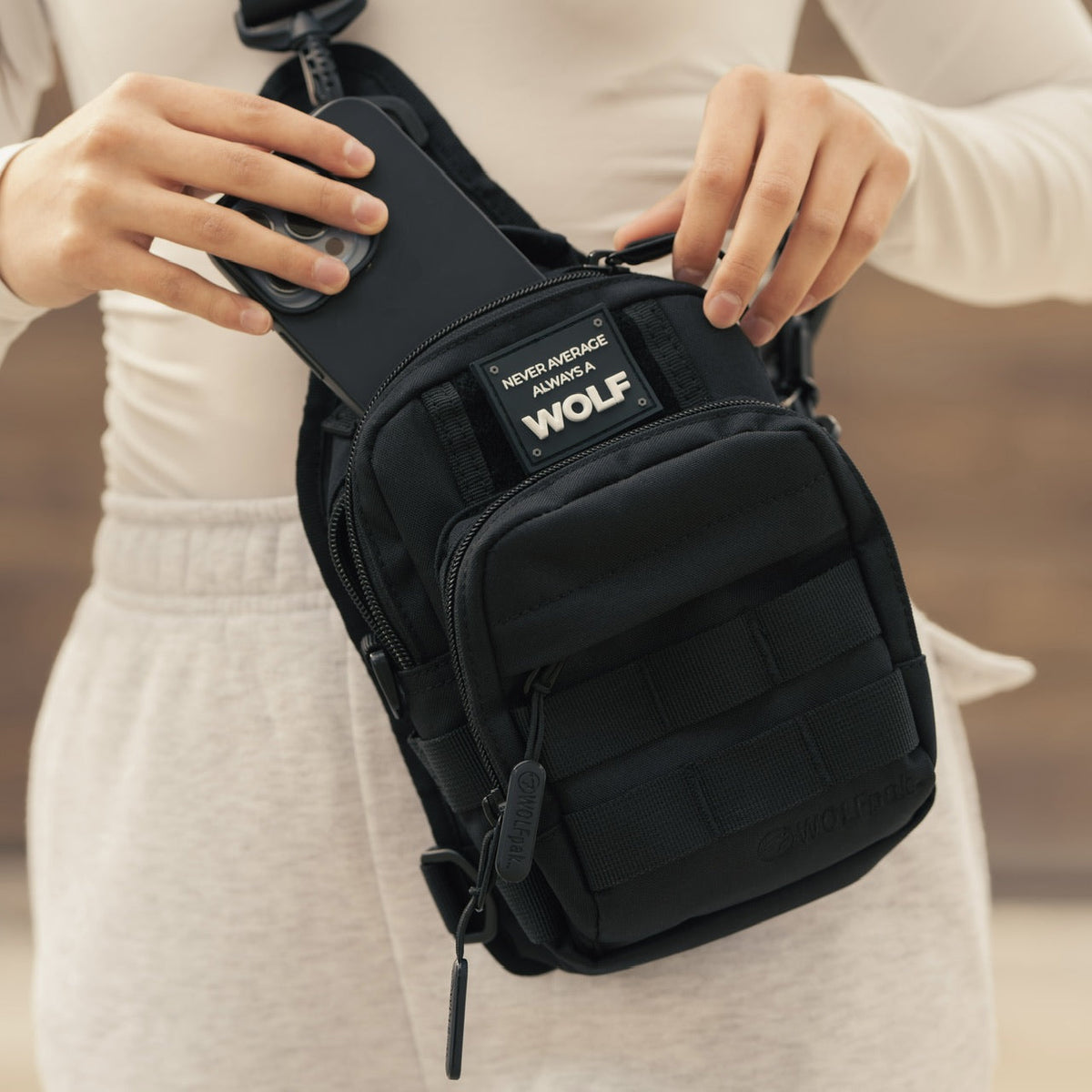 4L Mini Tactical Sling Bag Alpha Black - Image 4
