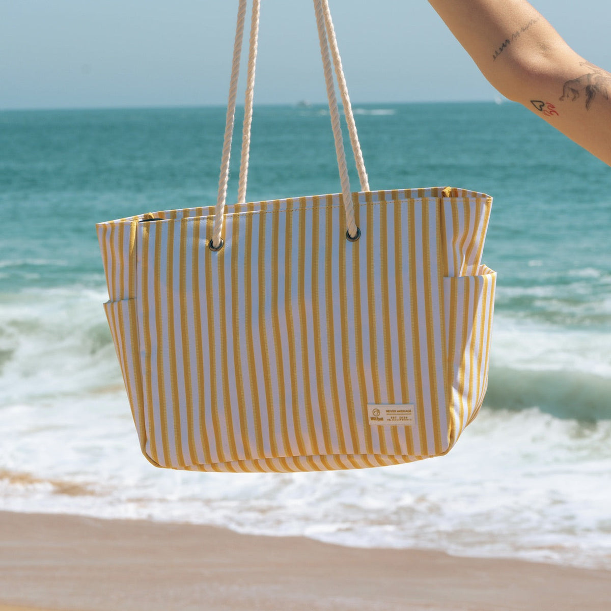 Tote Bag Yellow Stripes - Image 5