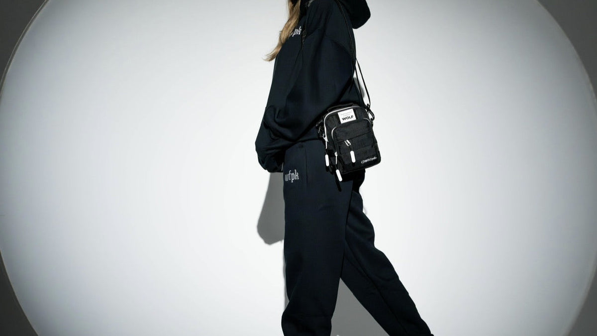 4L Mini Tactical Sling Bag Alpha Black White Accent - Image 6
