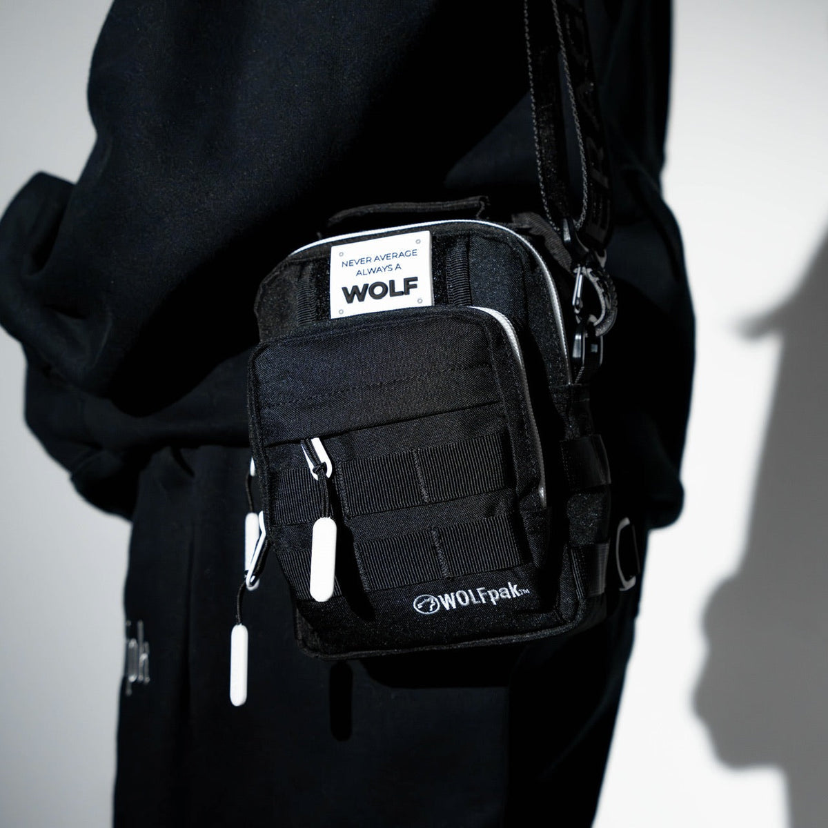 4L Mini Tactical Sling Bag Alpha Black White Accent - Image 5