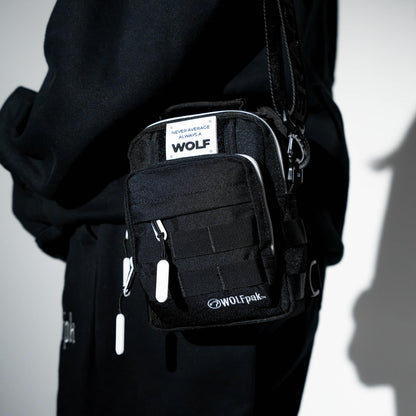 4L Mini Tactical Sling Bag Alpha Black White Accent - Image 5