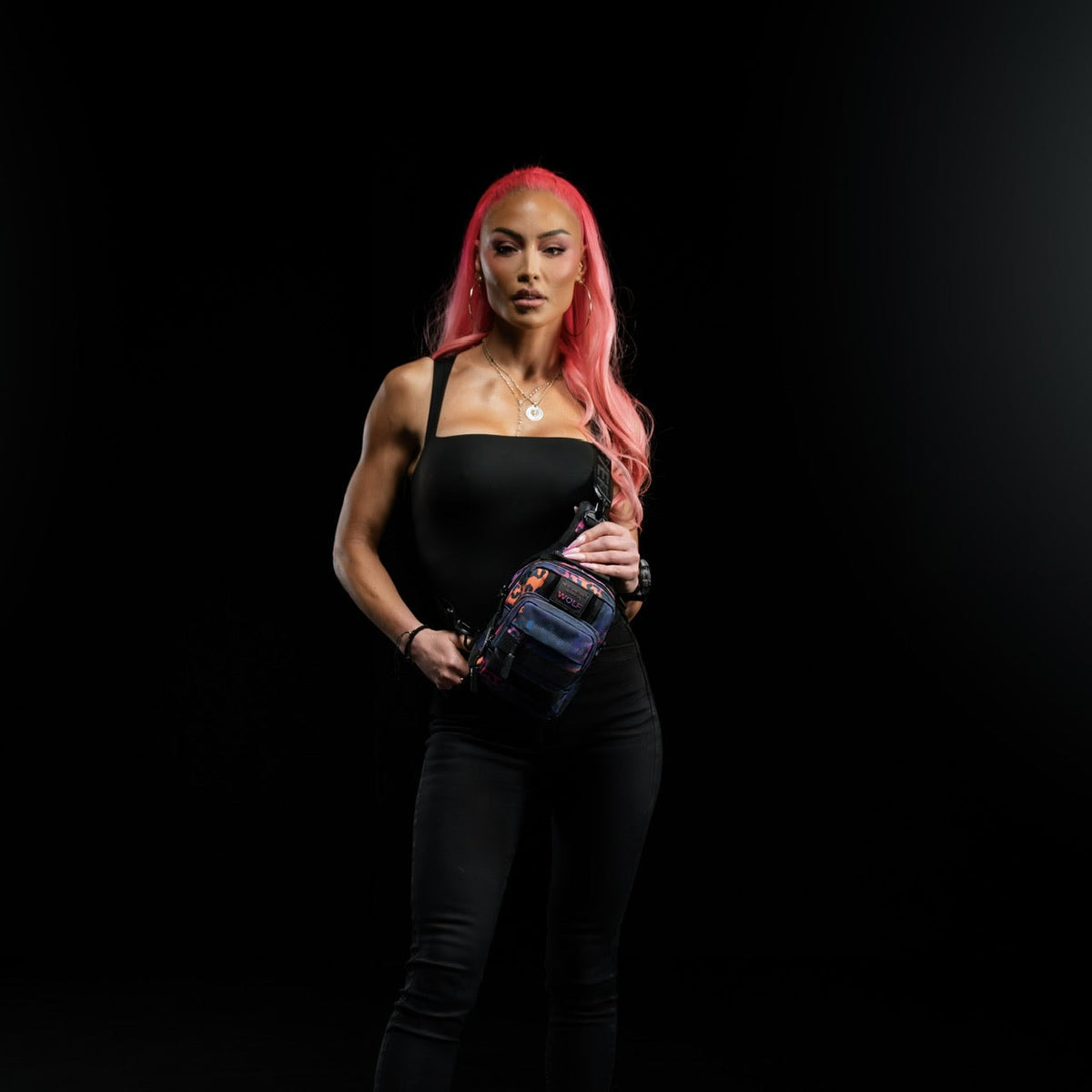 4L Mini Tactical Sling Bag Neon Leopard - Image 6