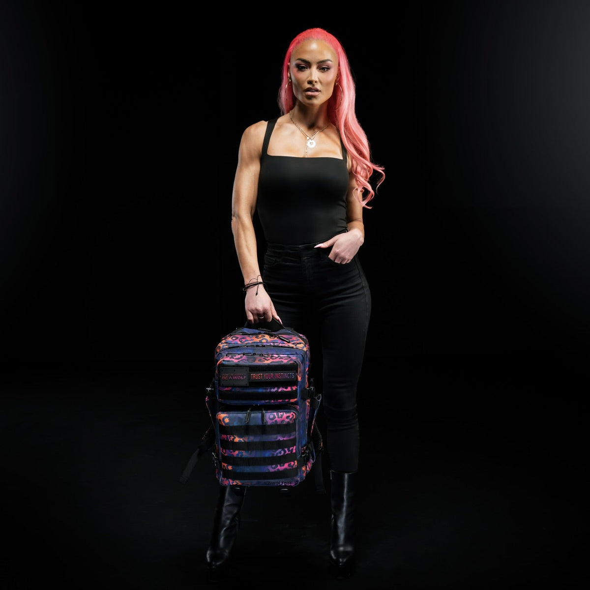 35L Backpack Neon Leopard - Image 4