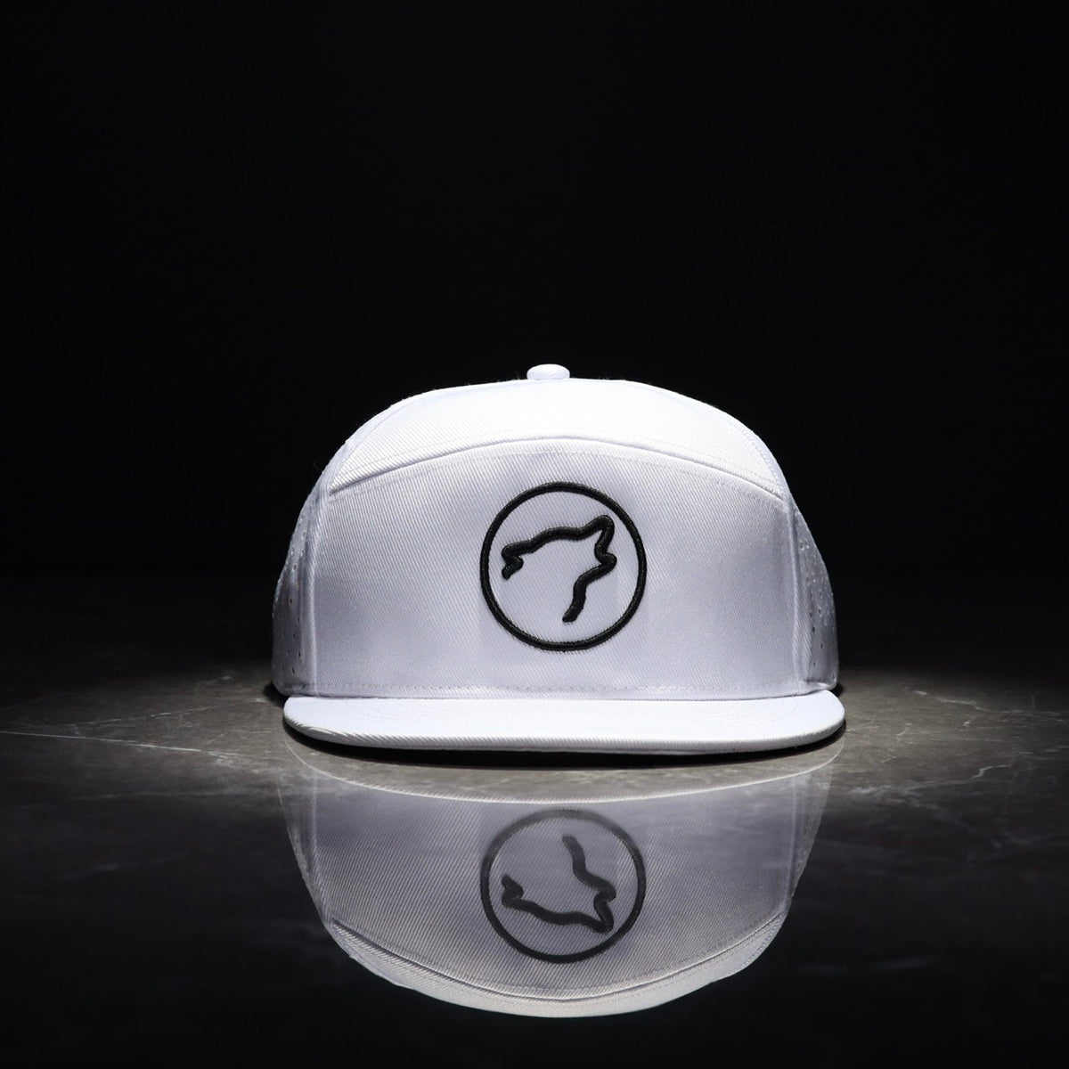 Flat Bill Snapback Hat Arctic White