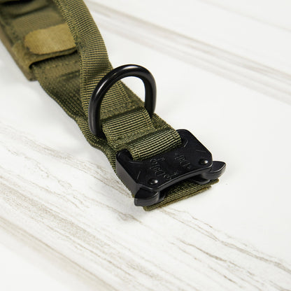 Tactical Nylon Dog Collar Green - Image 2