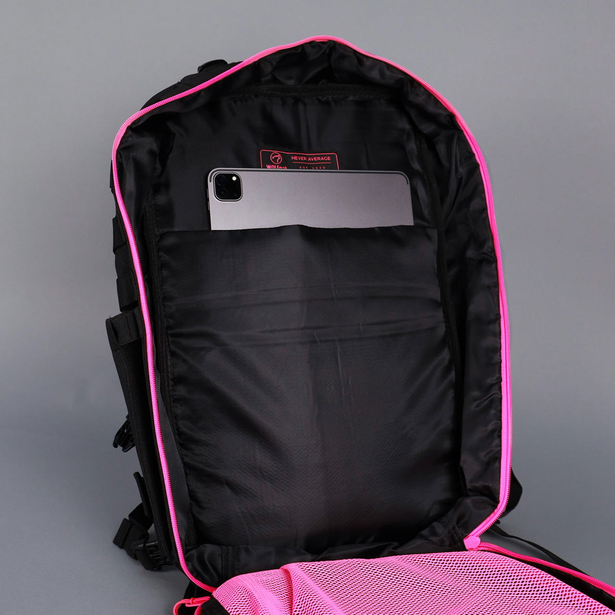 45L Backpack Black Neon Pink - Image 18