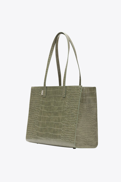 Resale The Work Tote in Olive Croc - Image 2