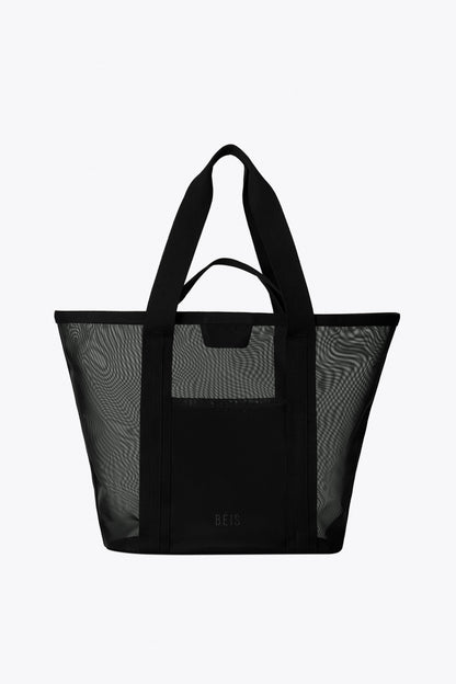 The Mesh Beach Tote in Black