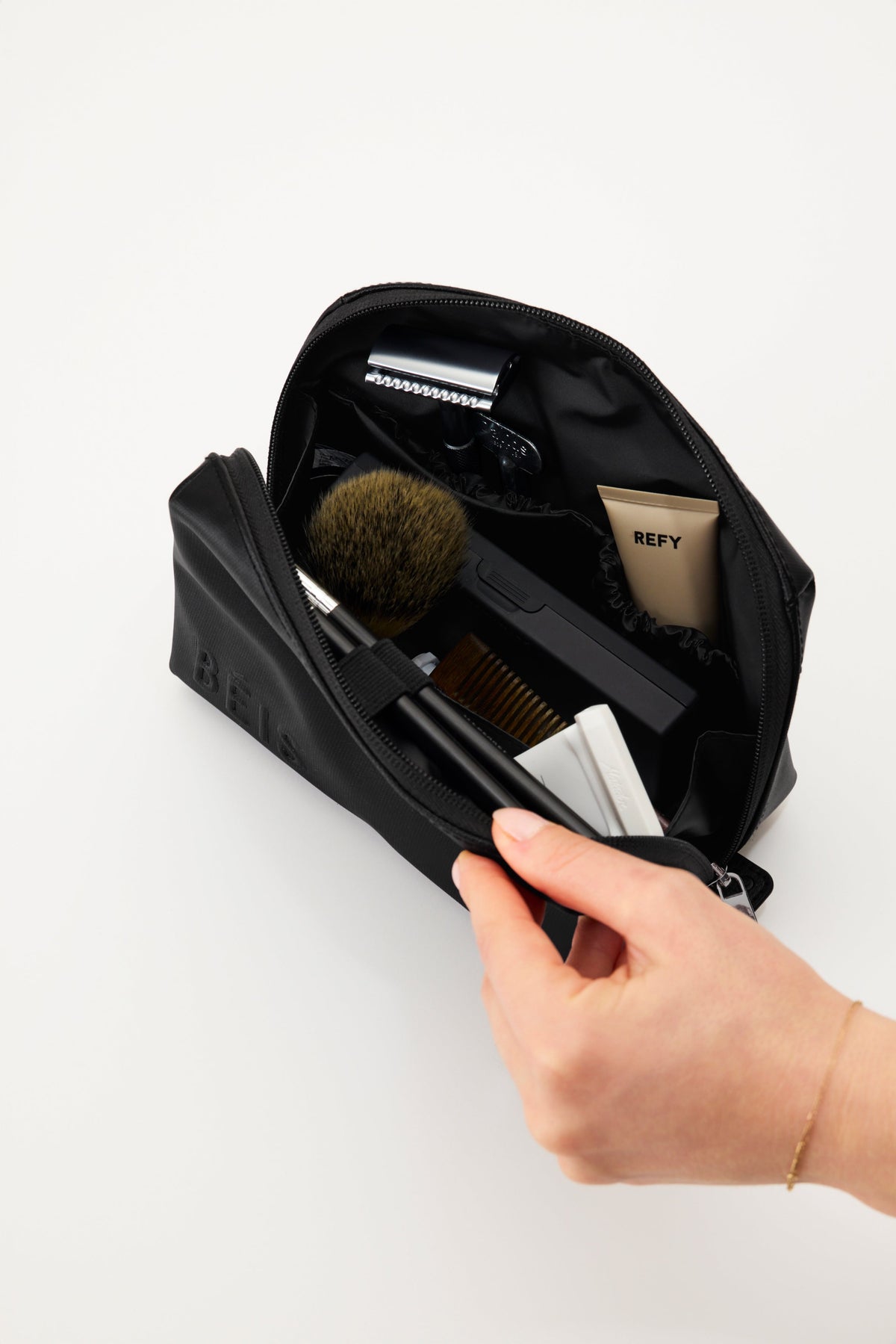 The Small Cosmetic Pouch in Black - Image 2