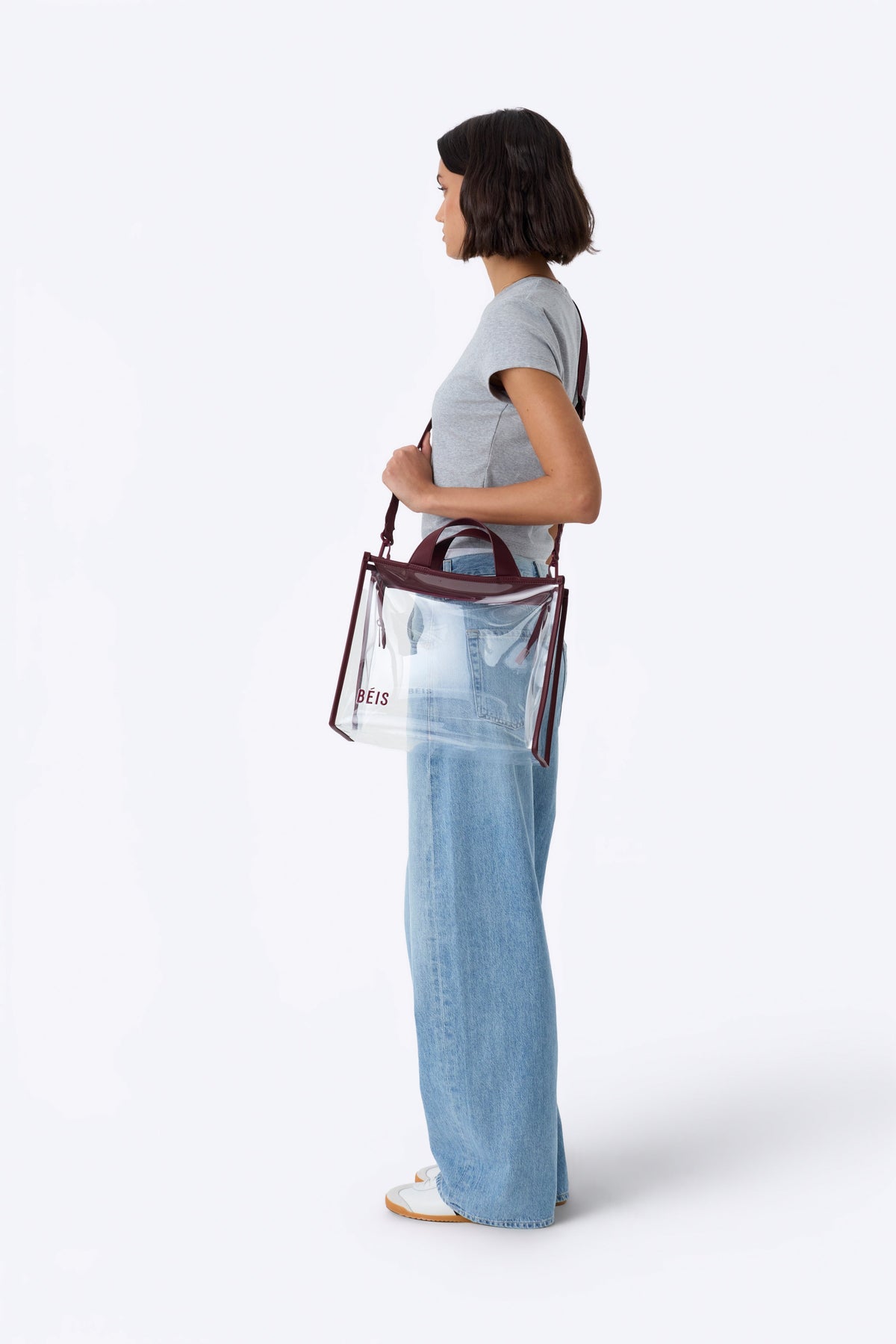 The Stadium Tote in Burgundy - Image 7