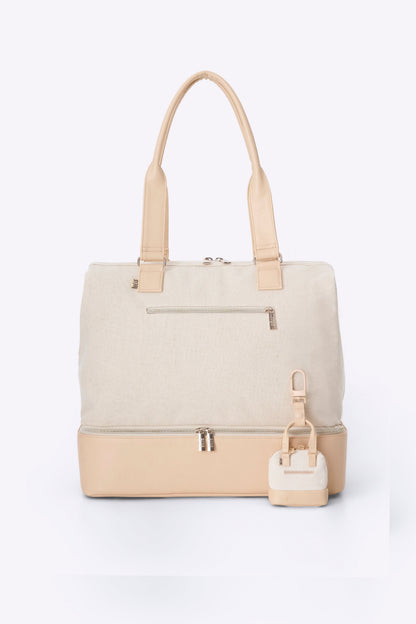 The Micro Weekender Charm in Beige - Image 4