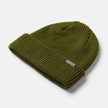 Ridge Classic Cuffed Beanie - Matte Olive - Image 3