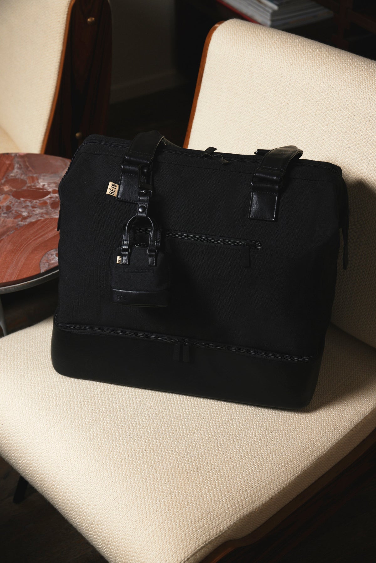 The Micro Weekender Charm in Black - Image 5