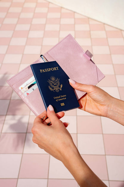 The Passport & Luggage Tag Set in Atlas Pink - Image 6