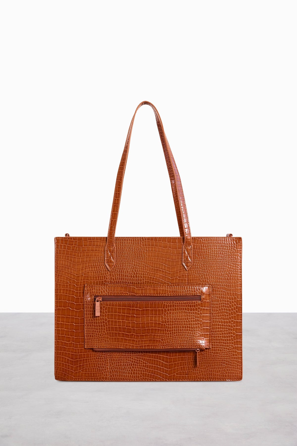 Resale The Work Tote in Cognac Croc - Image 4