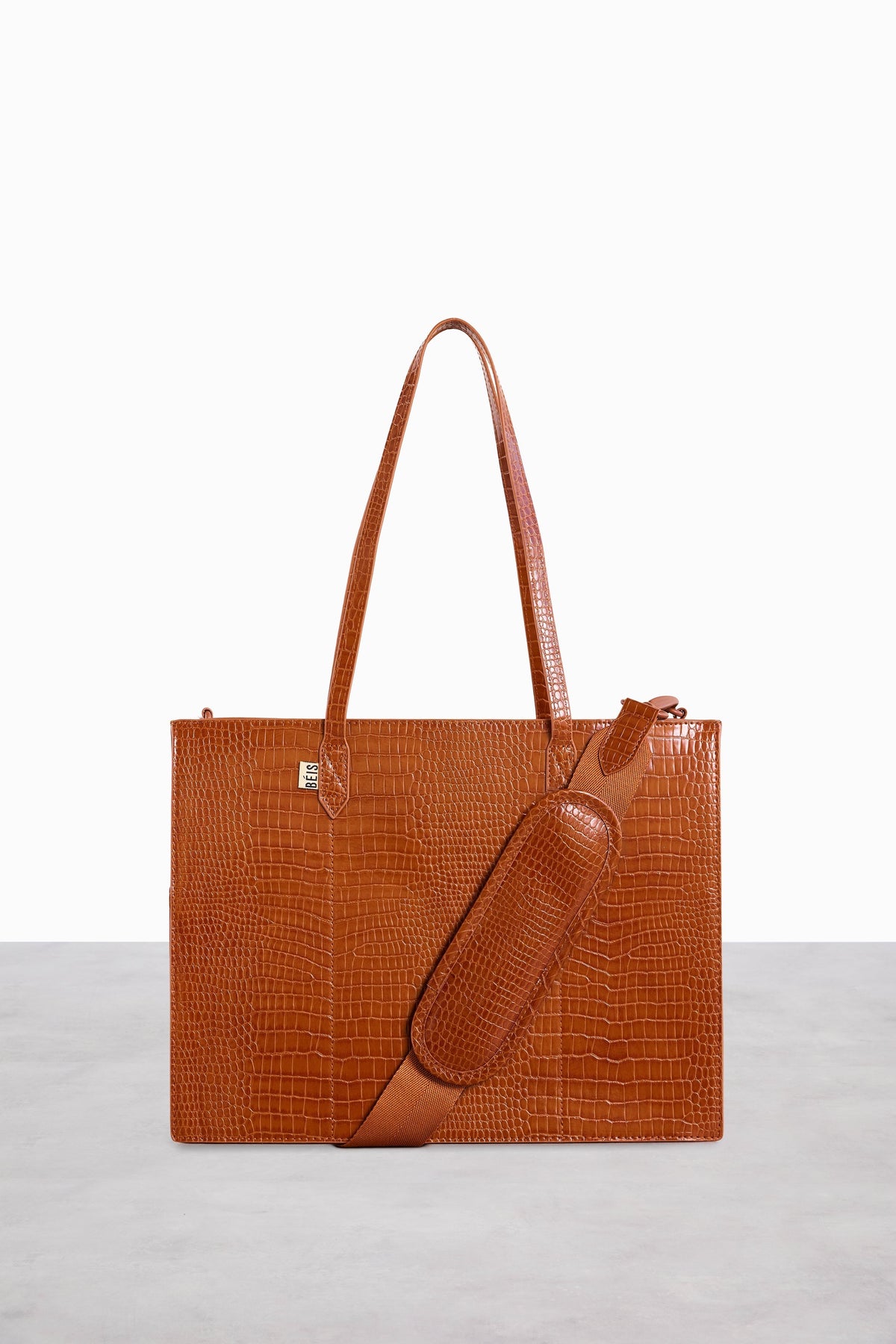Resale The Work Tote in Cognac Croc - Image 2