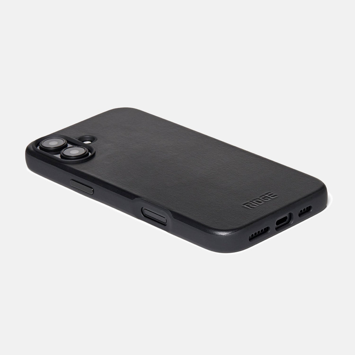 Everyday Phone Case - iPhone 16 Plus - Midnight Black Leather - Image 4