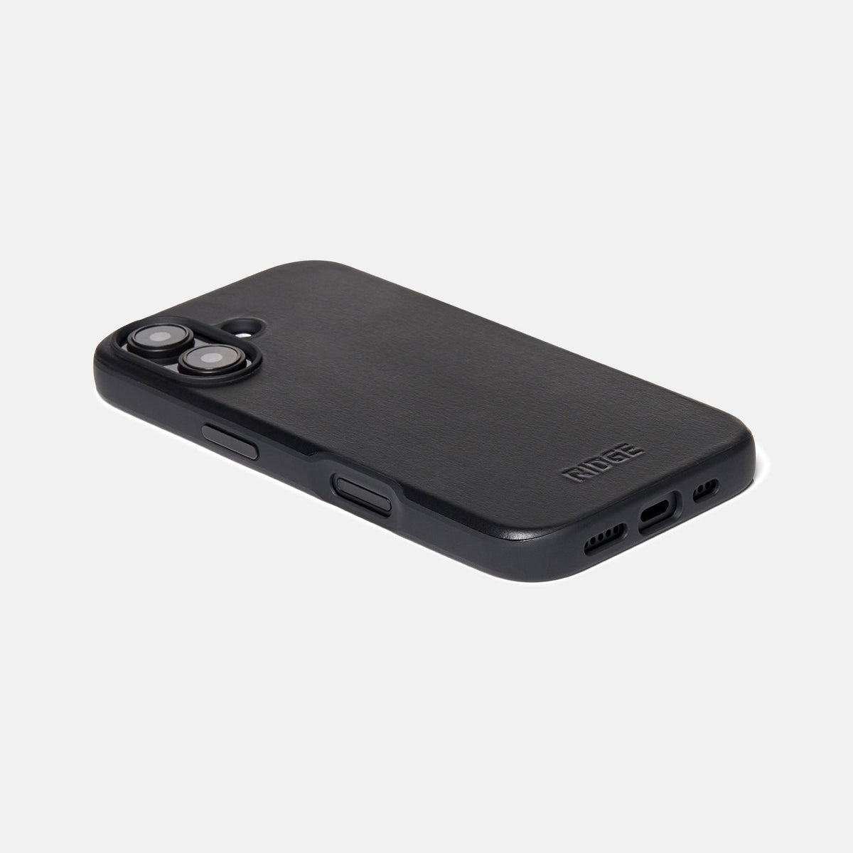 Everyday Phone Case - iPhone 16 - Midnight Black Leather - Image 4