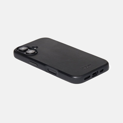 Everyday Phone Case - iPhone 16 - Midnight Black Leather - Image 4
