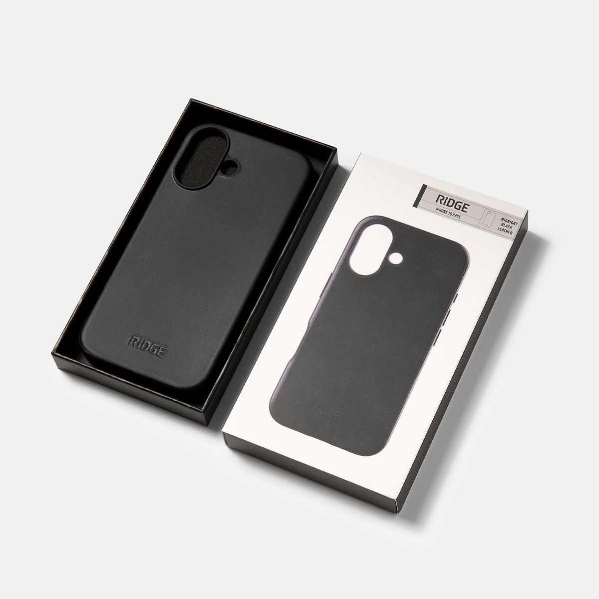 Everyday Phone Case - iPhone 16 - Midnight Black Leather - Image 5