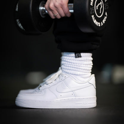 Arctic White Scrunch Crew Socks - Image 3