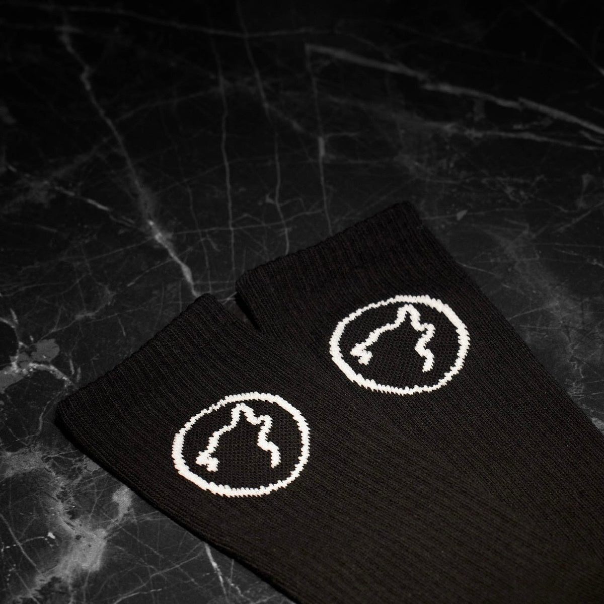 Alpha Black Crew Socks - Image 2