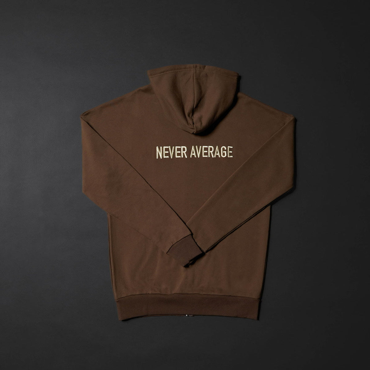 Mocha Brown Zip Up Hoodie - Image 4