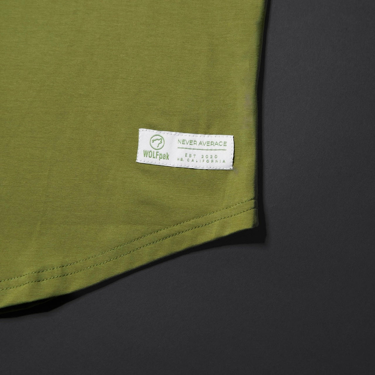 Men's Performance Tank Moss Green with Off White Border (SALE) - Image 2