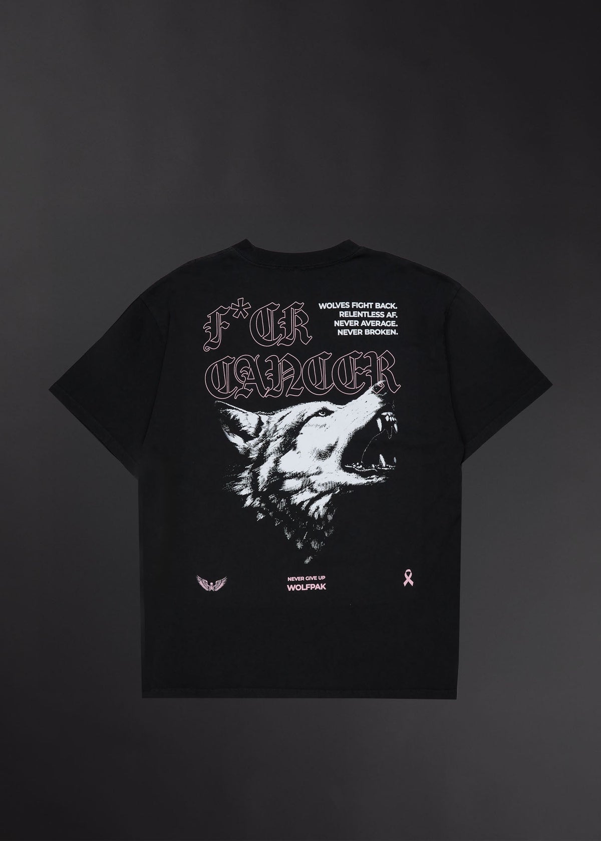Never Give Up Cancer Awareness Graphic Tee