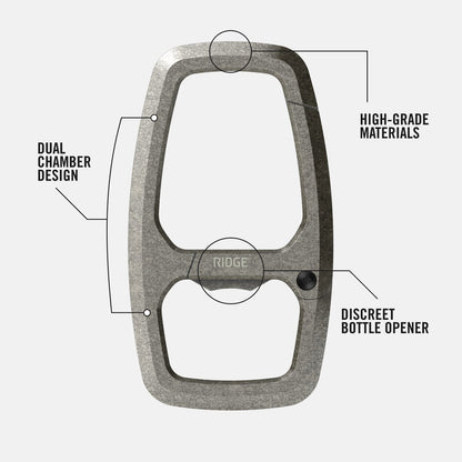 Dual Chamber Carabiner - Stonewashed Titanium - Image 3