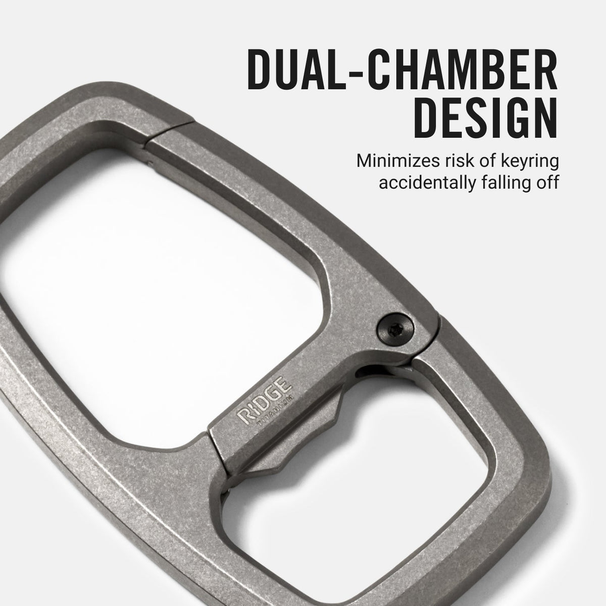 Dual Chamber Carabiner - Stonewashed Titanium - Image 6