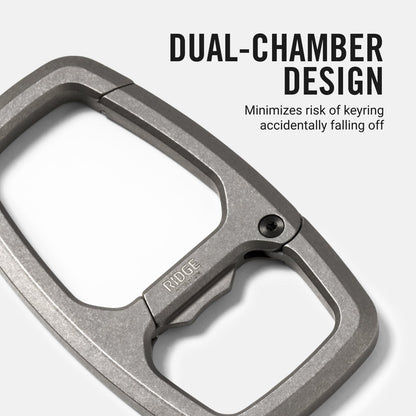 Dual Chamber Carabiner - Stonewashed Titanium - Image 6