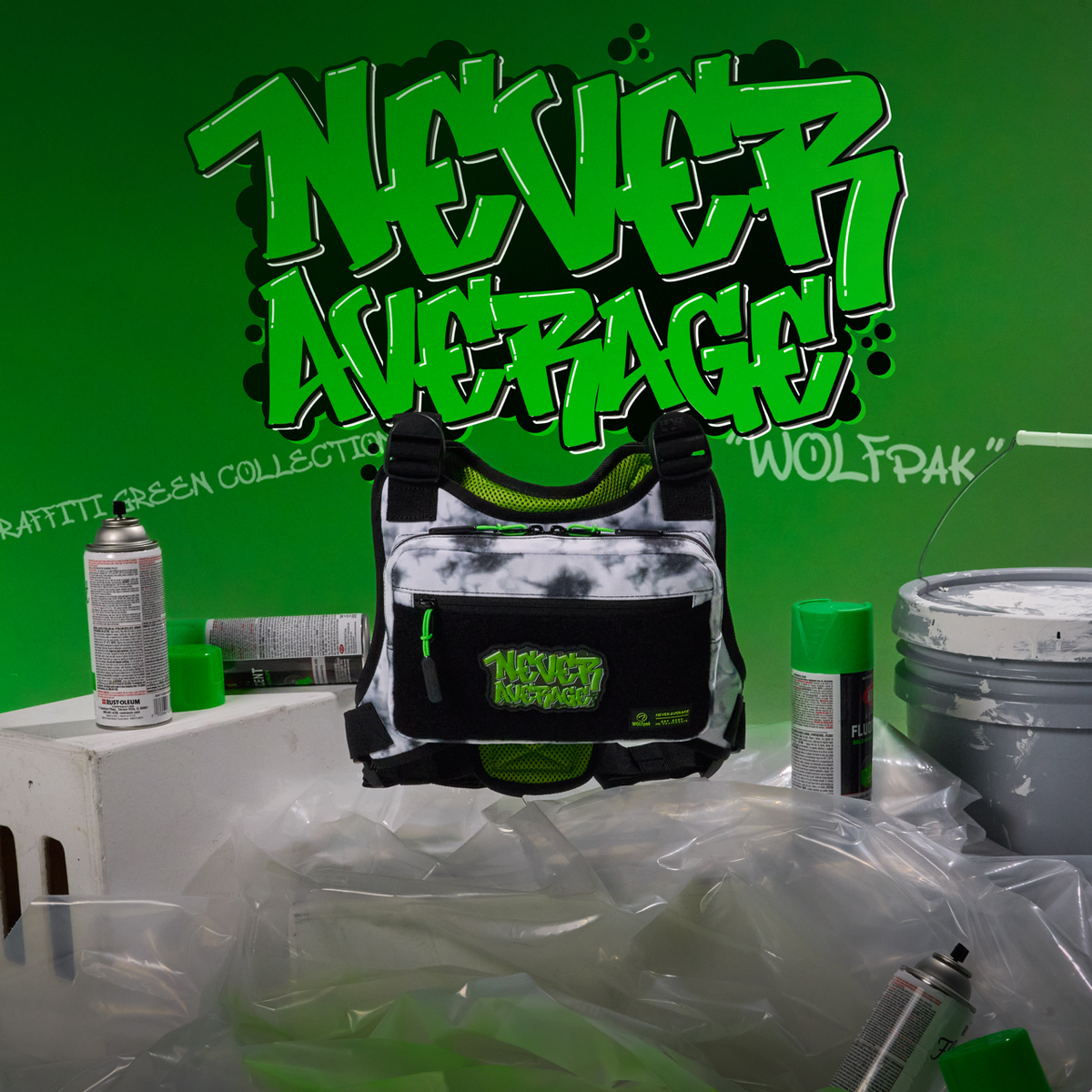 Utility Chest Pack Graffiti Green