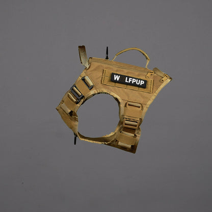 Khaki Tactical Dog Vest Harness - Image 8