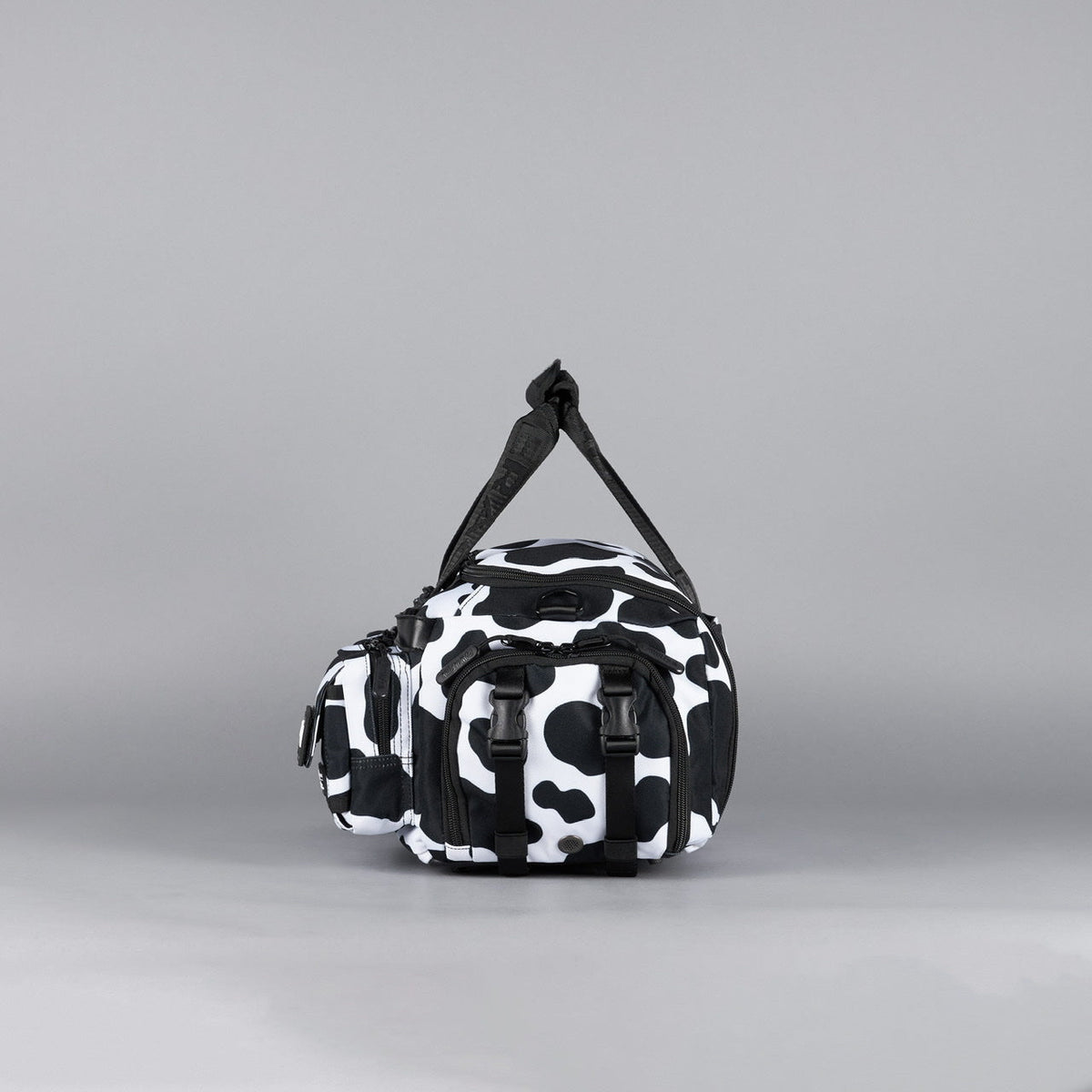 20L Mini Duffle Bag Black White Cow - Image 10
