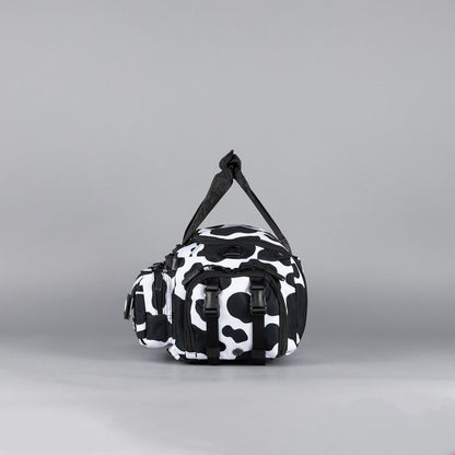 20L Mini Duffle Bag Black White Cow - Image 10