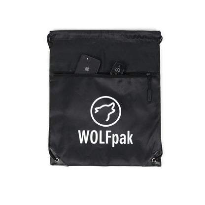 Black Draw String Sackpack Bag - Image 2