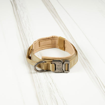 Tactical Nylon Dog Collar Khaki