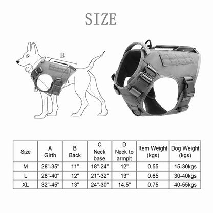 Camo Tactical Dog Vest Harness - Image 3