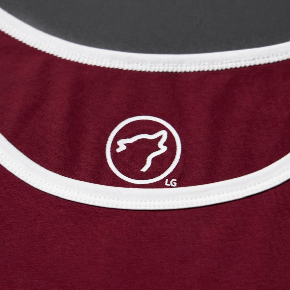 Men's Performance Tank Crimson Red with Off White Border (SALE) - Image 4