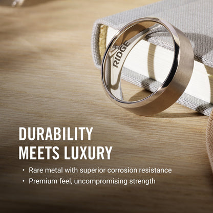 Ridge 6mm Rounded Ring Set - Platinum | Tantalum - Image 11